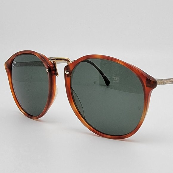 Ray-Ban B&L Lebeau A5279 Z0480 Tortoise Frame G-15 Green Lens Sunglasses Italy